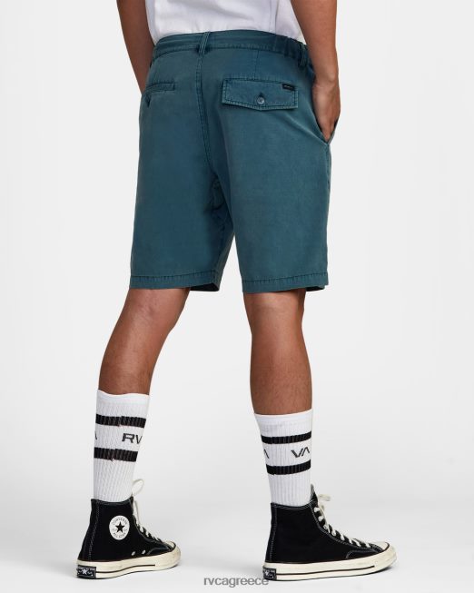 R422N8874 all time coastal rinsed hybrid 19 σορτς RVCA άνδρες μπλε πάπιας είδη ένδυσης