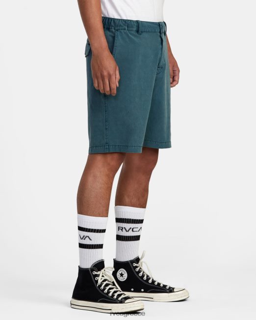 R422N8874 all time coastal rinsed hybrid 19 σορτς RVCA άνδρες μπλε πάπιας είδη ένδυσης