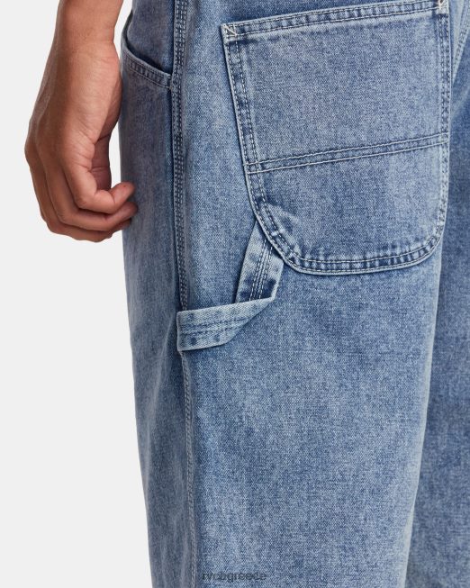 R422N8925 τζιν σορτς chainmail RVCA άνδρες σπασμένο μπλε πλύσιμο είδη ένδυσης