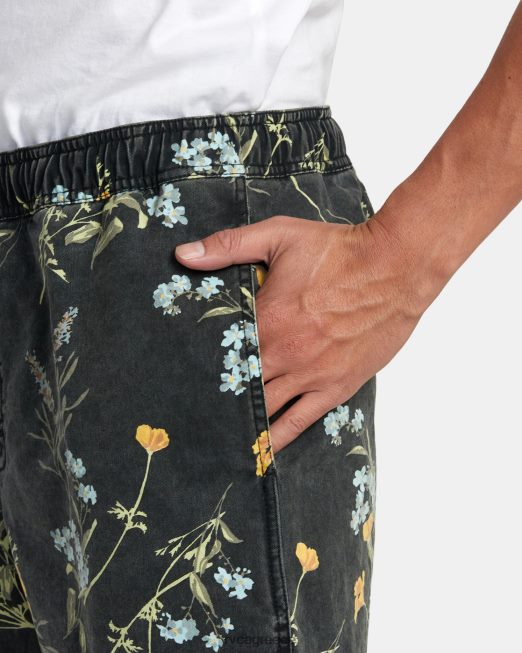 R422N897 σορτς περιπάτου με ελαστική μέση escape print 17 RVCA άνδρες μεσάνυχτα είδη ένδυσης