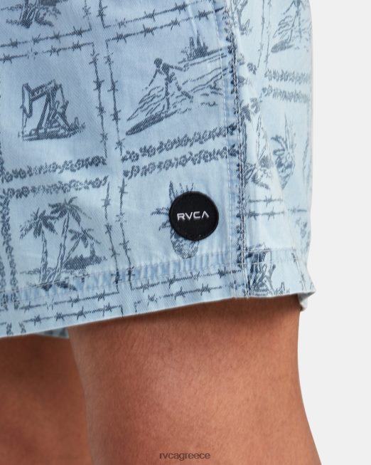 R422N8989 Escape chambray ελαστικό σορτς RVCA άνδρες πλυμένο τζιν είδη ένδυσης