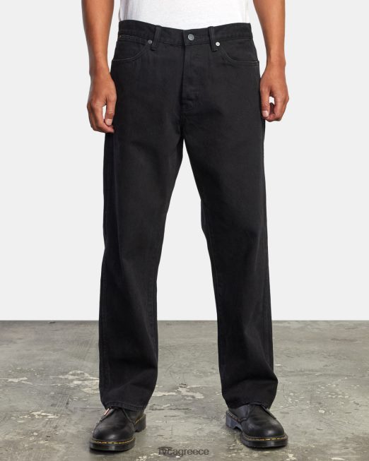 R422N8882 αμερικάνικο τζιν τζιν με χαλαρή εφαρμογή RVCA άνδρες μαύρο ξέβγαλμα είδη ένδυσης