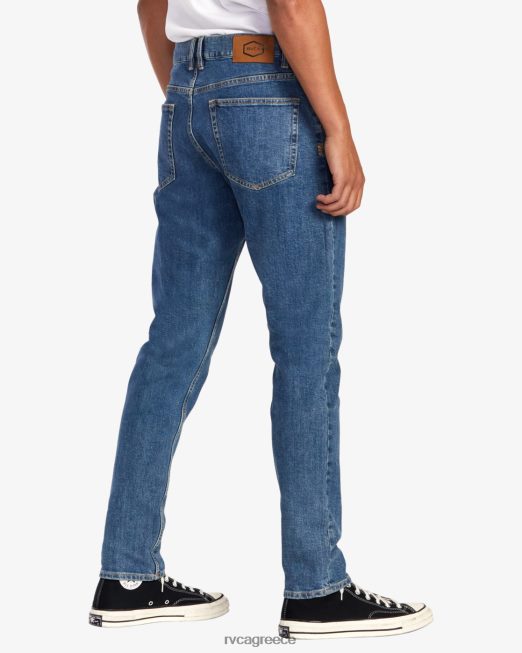 R422N8887 Σαββατοκύριακο σε ίσια εφαρμογή τζιν RVCA άνδρες ελαφρύ vintage πλύσιμο είδη ένδυσης
