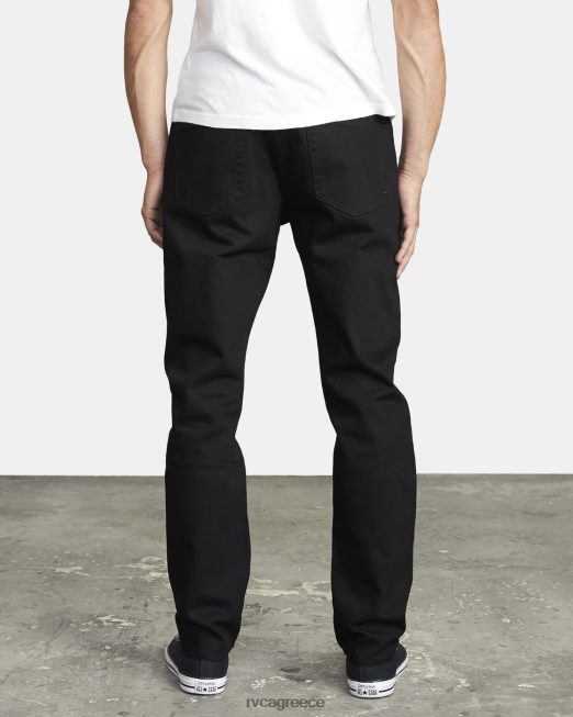 R422N8898 rockers skinny τζιν τζιν RVCA άνδρες μαύρο μαύρο είδη ένδυσης