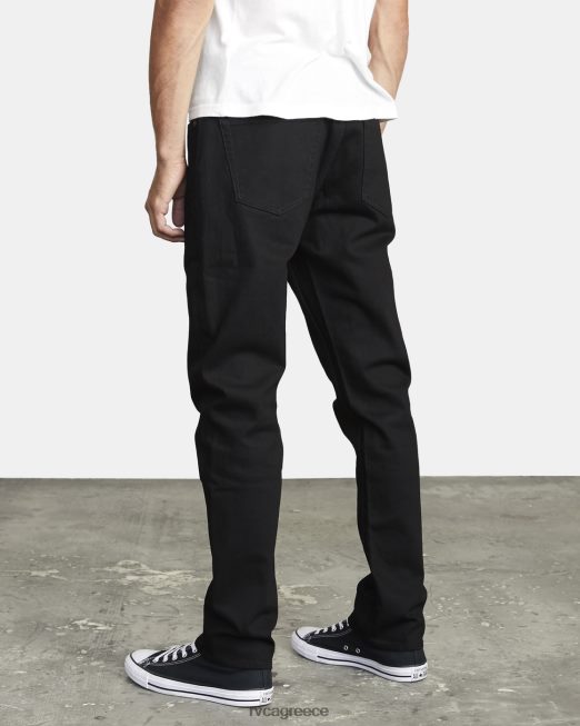 R422N8898 rockers skinny τζιν τζιν RVCA άνδρες μαύρο μαύρο είδη ένδυσης