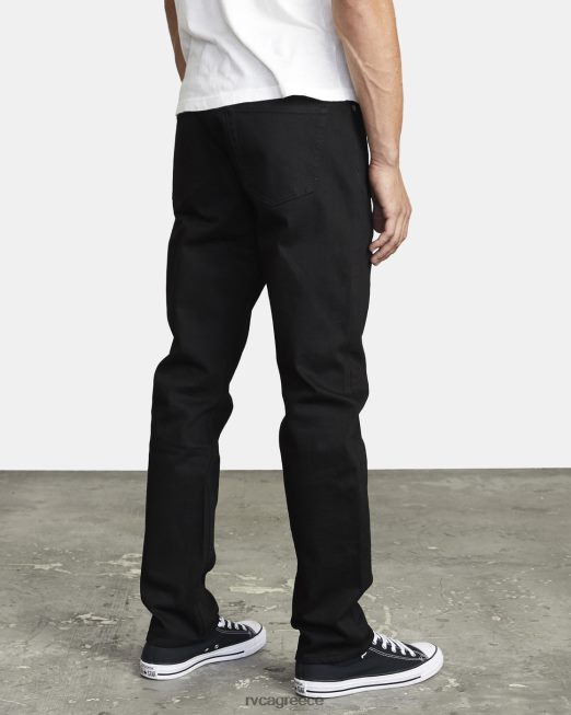 R422N8898 rockers skinny τζιν τζιν RVCA άνδρες μαύρο μαύρο είδη ένδυσης