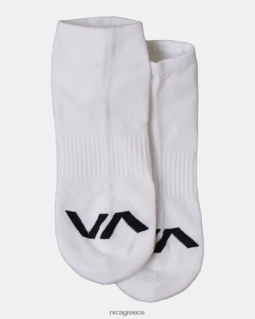 R422N8666 Κάλτσες σούπερ μη εμφάνισης 3 συσκευασιών sport logo RVCA για άνδρες και γυναίκες άσπρο αξεσουάρ