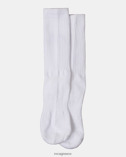 R422N8692 2 συσκευασίες αθλητικές κάλτσες πληρώματος μαξιλαριού αερισμού RVCA για άνδρες και γυναίκες άσπρο αξεσουάρ