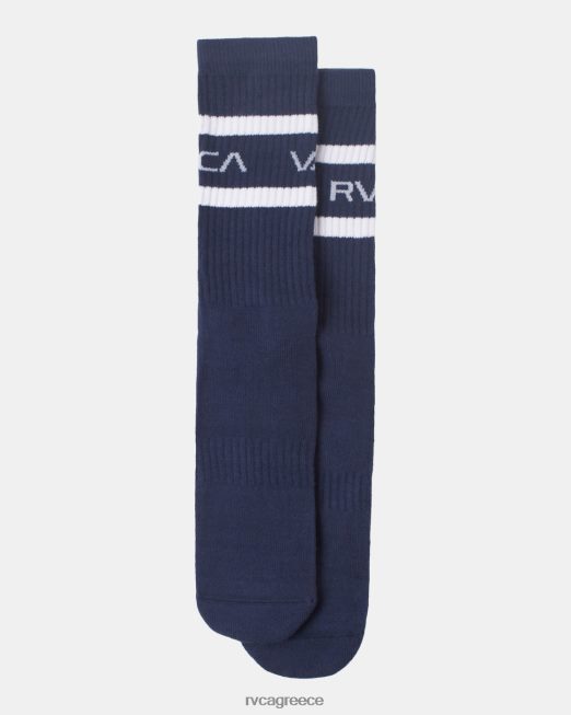R422N8698 2 συσκευασίες ριγέ κάλτσες πληρώματος RVCA για άνδρες και γυναίκες τζην αξεσουάρ