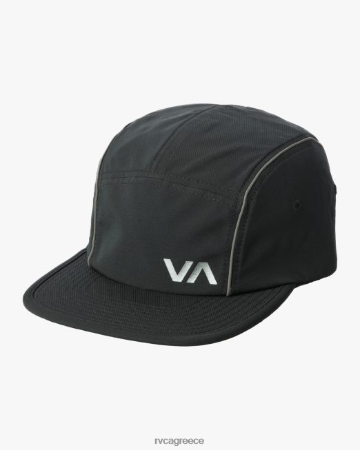 R422N8816 καπέλο yogger strapback RVCA για άνδρες και γυναίκες μαύρος αξεσουάρ