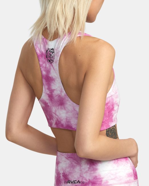 R422N81391 thug rose βασικό αθλητικό σουτιέν RVCA γυναίκες ροζ ροζ είδη ένδυσης