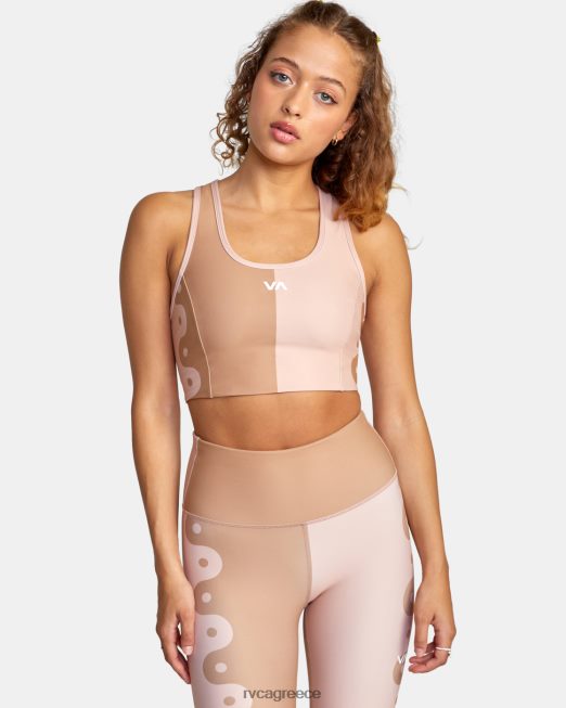 R422N81502 γραμμικό αθλητικό σουτιέν γιανγκ RVCA γυναίκες γραμμικό γιανγκ σκονισμένο τριαντάφυλλο είδη ένδυσης