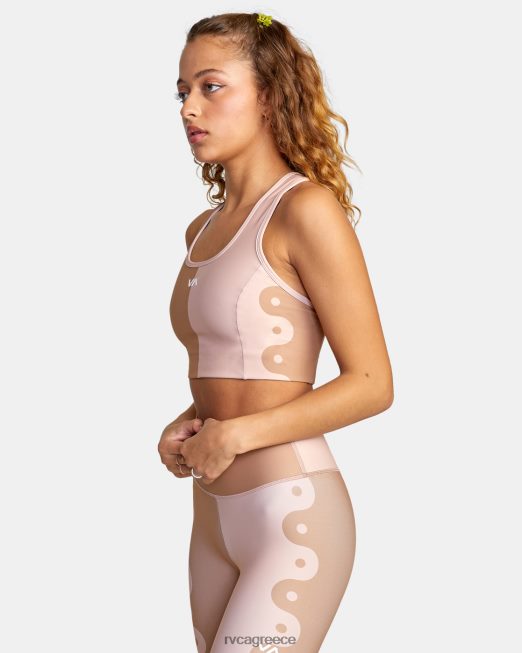 R422N81502 γραμμικό αθλητικό σουτιέν γιανγκ RVCA γυναίκες γραμμικό γιανγκ σκονισμένο τριαντάφυλλο είδη ένδυσης