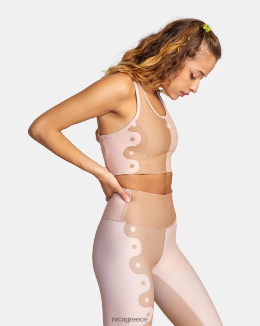 R422N81502 γραμμικό αθλητικό σουτιέν γιανγκ RVCA γυναίκες γραμμικό γιανγκ σκονισμένο τριαντάφυλλο είδη ένδυσης