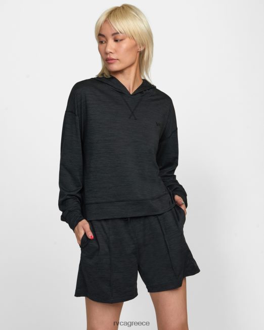 R422N81264 c-able cropped hoodie προπόνησης RVCA γυναίκες μαύρος είδη ένδυσης