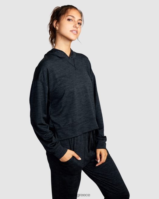 R422N81551 c-able cropped hoodie προπόνησης RVCA γυναίκες μαύρο ρείκι είδη ένδυσης