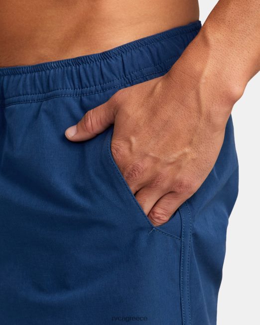 R422N81004 yogger υβριδικό ελαστικό αθλητικό σορτς μέσης 17 RVCA άνδρες μπλε του στρατού είδη ένδυσης