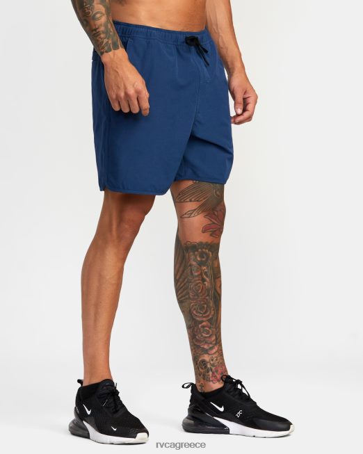 R422N81004 yogger υβριδικό ελαστικό αθλητικό σορτς μέσης 17 RVCA άνδρες μπλε του στρατού είδη ένδυσης