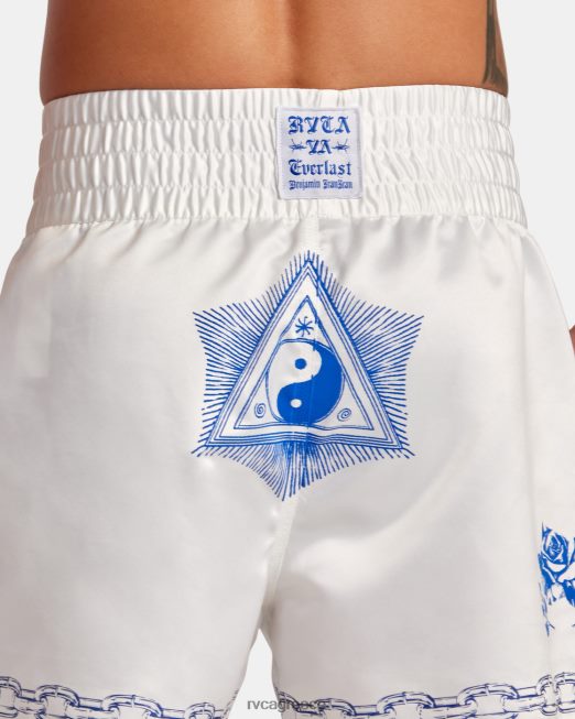 R422N8135 σορτς μποξ everlast x benjamin jeanjean RVCA άνδρες υπόλευκο είδη ένδυσης