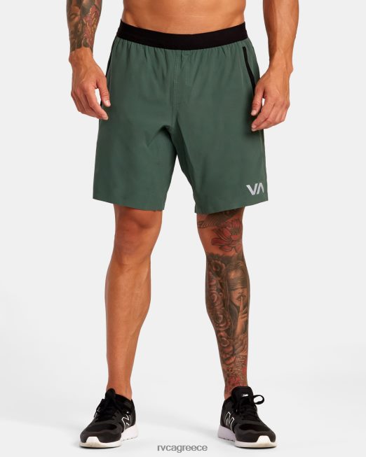 R422N8260 yogger συν 18 σορτς προπόνησης RVCA άνδρες σκούρος κάκτος είδη ένδυσης