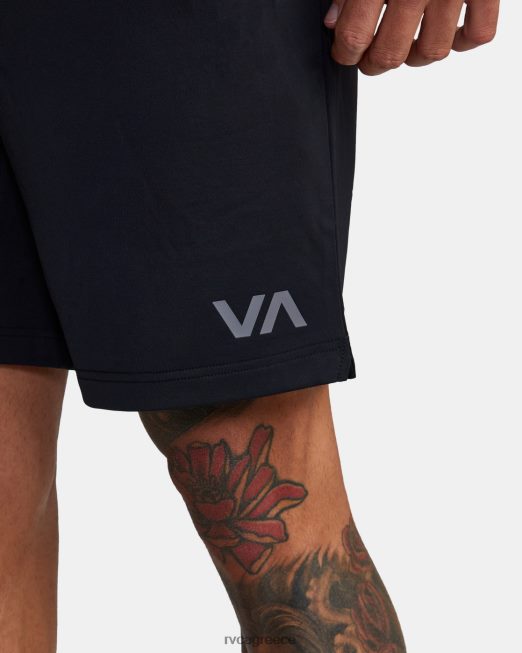 R422N8335 va sport trainer ελαστικό σορτς μέσης RVCA άνδρες μαύρος είδη ένδυσης