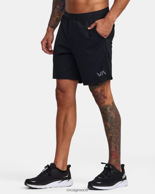 R422N8335 va sport trainer ελαστικό σορτς μέσης RVCA άνδρες μαύρος είδη ένδυσης