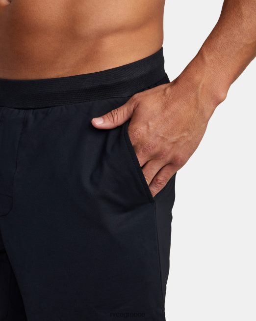 R422N8335 va sport trainer ελαστικό σορτς μέσης RVCA άνδρες μαύρος είδη ένδυσης