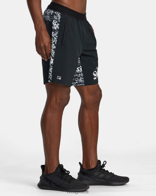 R422N8509 σορτς yogger συν τεχνική εκπαίδευση RVCA άνδρες μαύρο dmote είδη ένδυσης