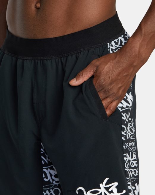 R422N8509 σορτς yogger συν τεχνική εκπαίδευση RVCA άνδρες μαύρο dmote είδη ένδυσης