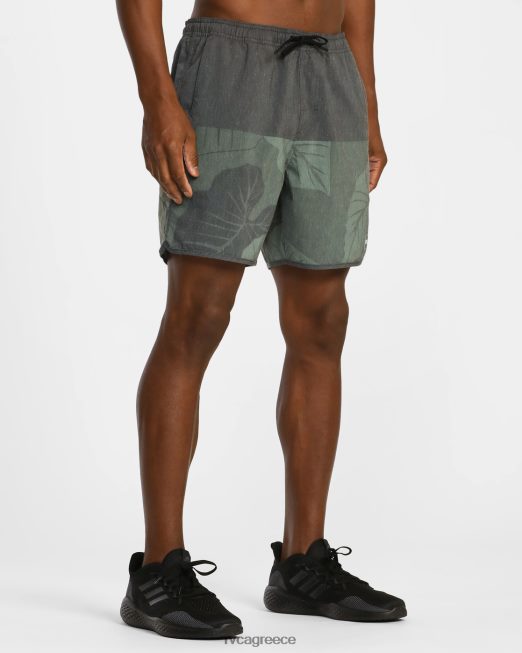 R422N8642 υβριδικό ελαστικό αθλητικό σορτς hawaii yogger 17 RVCA άνδρες ελιά είδη ένδυσης