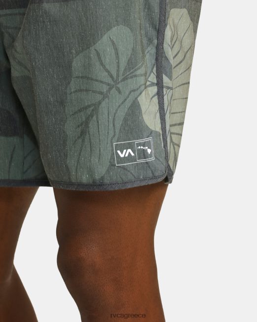 R422N8642 υβριδικό ελαστικό αθλητικό σορτς hawaii yogger 17 RVCA άνδρες ελιά είδη ένδυσης