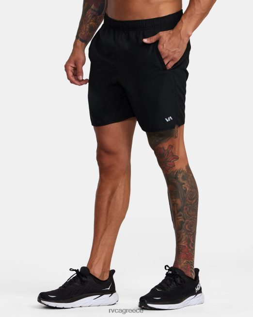 R422N8672 yogger iv αθλητικό σορτς 17 RVCA άνδρες μαύρος είδη ένδυσης