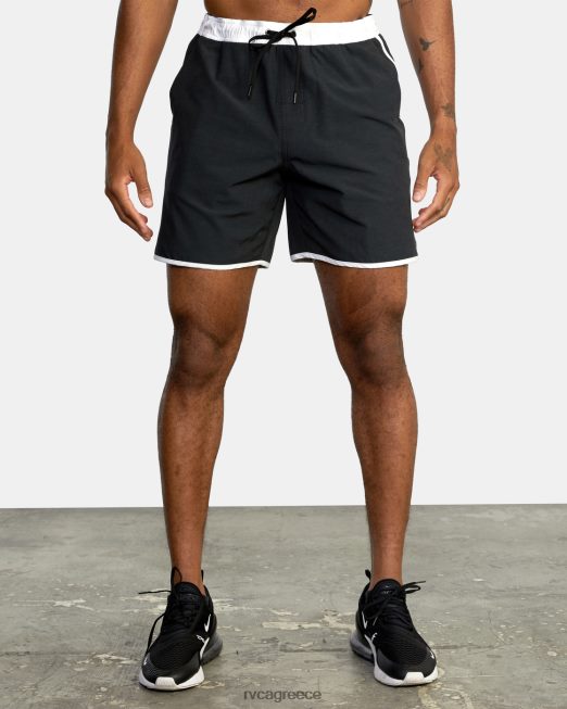 R422N8706 yogger υβριδικό ελαστικό αθλητικό σορτς μέσης 17 RVCA άνδρες μαύρος είδη ένδυσης