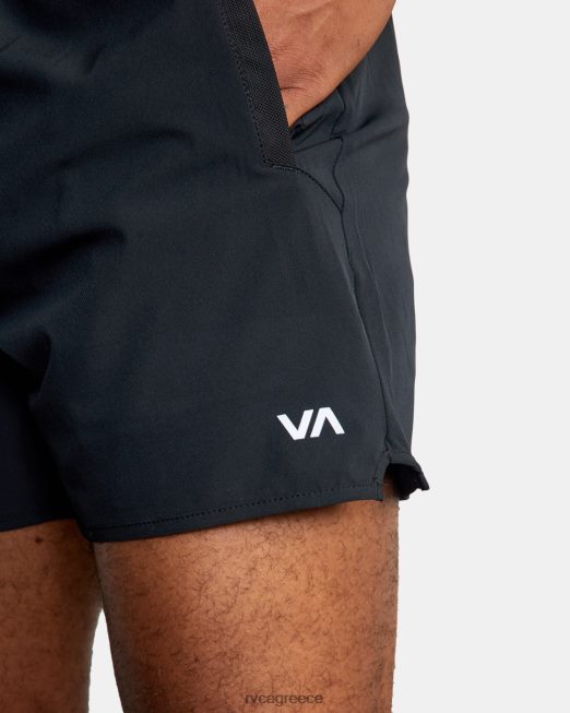 R422N8782 yogger ελαστικό σορτς για τρέξιμο στη μέση 15 RVCA άνδρες μαύρος είδη ένδυσης