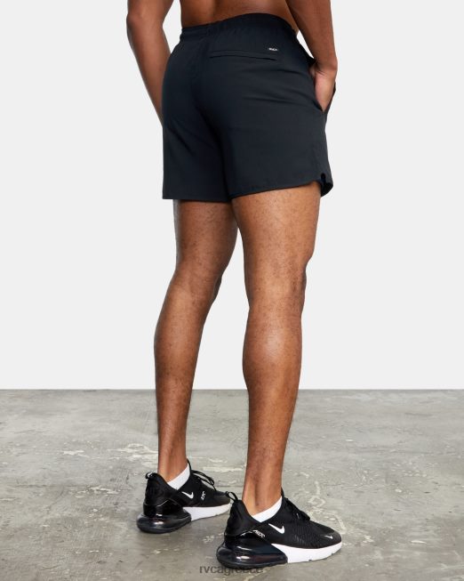 R422N8782 yogger ελαστικό σορτς για τρέξιμο στη μέση 15 RVCA άνδρες μαύρος είδη ένδυσης