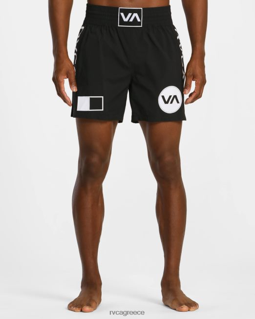 R422N8796 Σπαρταριστό σορτς προπόνησης με ελαστική μέση 17 RVCA άνδρες μαύρος είδη ένδυσης