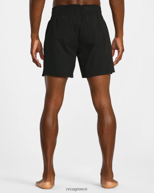 R422N8796 Σπαρταριστό σορτς προπόνησης με ελαστική μέση 17 RVCA άνδρες μαύρος είδη ένδυσης