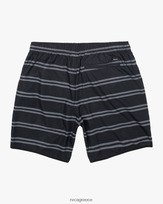 R422N8855 yogger iv ελαστικό σορτς μέσης 17 RVCA άνδρες μαύρη ρίγα είδη ένδυσης