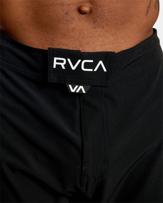 R422N8856 σορτς περιπάτου ελαστικής μέσης με ξύστρα μάχης 15 RVCA άνδρες μαύρος είδη ένδυσης