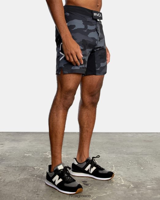 R422N8953 σορτς περιπάτου ελαστικής μέσης με ξύστρα μάχης 15 RVCA άνδρες γκρι καμο είδη ένδυσης