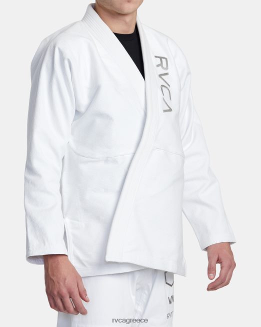 R422N8316 x shoyoroll brazilian jiu jitsu gi RVCA άνδρες άσπρο είδη ένδυσης