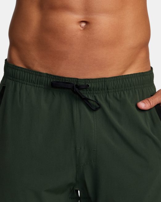 R422N81021 yogger παντελόνι πίστας ii RVCA άνδρες μαύρη ελιά είδη ένδυσης