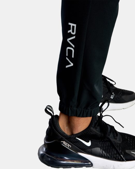 R422N8778 yogger παντελόνι πίστας ii RVCA άνδρες μαύρος είδη ένδυσης