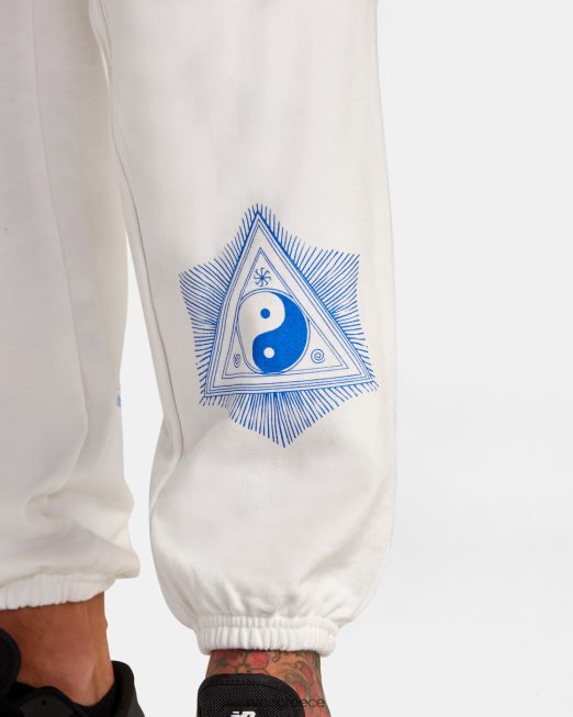 R422N879 everlast x benjamin jeanjean joggers RVCA άνδρες υπόλευκο είδη ένδυσης