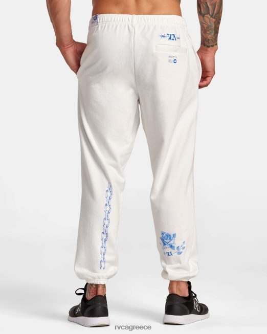 R422N879 everlast x benjamin jeanjean joggers RVCA άνδρες υπόλευκο είδη ένδυσης