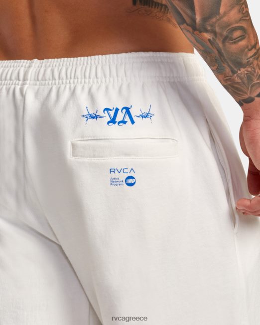 R422N879 everlast x benjamin jeanjean joggers RVCA άνδρες υπόλευκο είδη ένδυσης