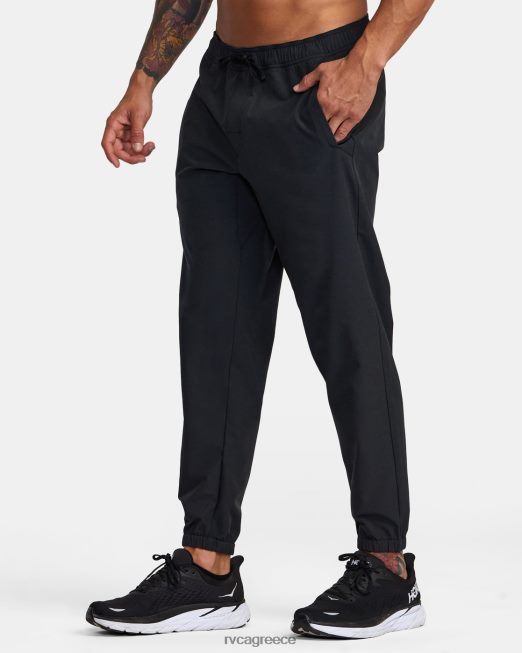 R422N8850 υβριδικό παντελόνι yogger RVCA άνδρες μαύρος είδη ένδυσης