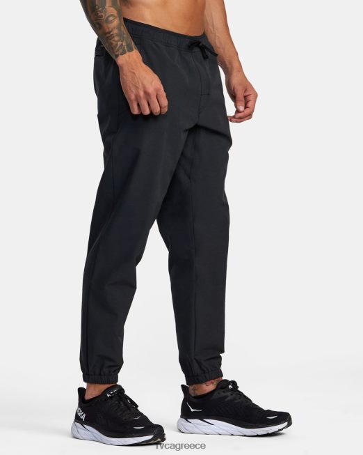 R422N8850 υβριδικό παντελόνι yogger RVCA άνδρες μαύρος είδη ένδυσης