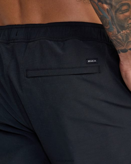 R422N8850 υβριδικό παντελόνι yogger RVCA άνδρες μαύρος είδη ένδυσης