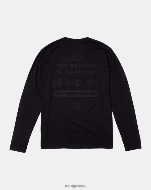 R422N81060 ολοκαίνουργιο μακρυμάνικο πουκάμισο προπόνησης RVCA άνδρες μαύρο 2 είδη ένδυσης